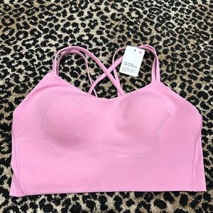 Lululemon Like A Cloud Longline Bra in Pink Frosting
